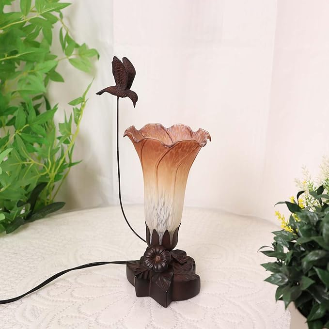 Bieye LS09 Lily Flower Blown Glass Lampshade - Image 5