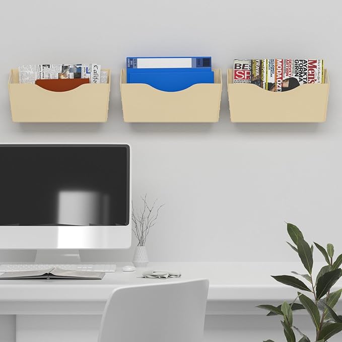 3 Pockets Magnetic File Holder for File Cabinets, Refrigerator, Magnetic Paper - Image 3