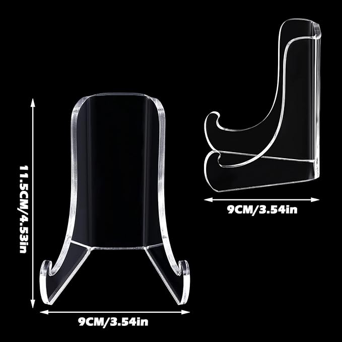 Chunful 2 Pieces Acrylic Plate Stands Clear Acrylic Easels Display Stands - Image 2