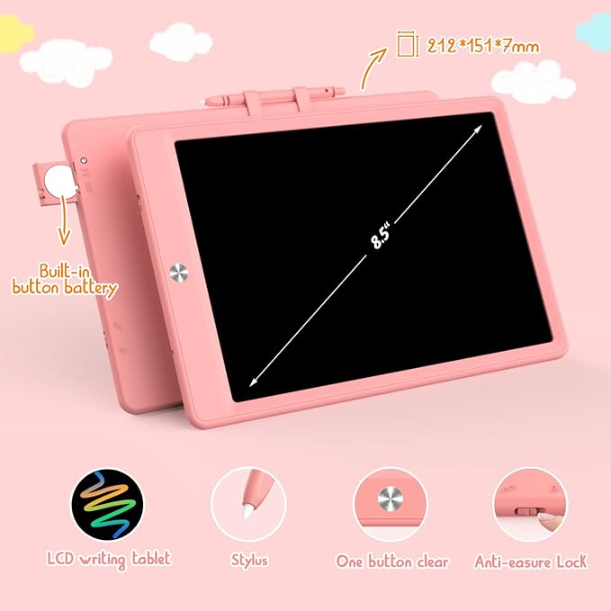 BUKEBU Toddler Toys for 3-6 Years Old Girls Boys, LCD Writing Tablet 8.5 Inch - Image 2