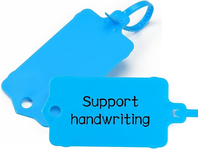 100pcs Blank Plastic Tags for Labeling Reusable Hanging Tags Ties Key Tag - Image 5