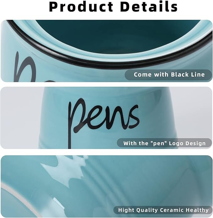 ONTUBE Porcelain Pens Holder Stand, Ceramic Pencils Holder - Image 2