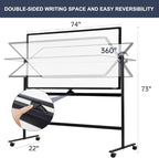 Dry Erase Whiteboard Easel on Wheels - Image 4