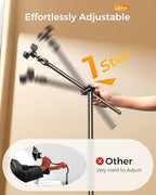 DIMONCOAT [Height-Adjustable & 360° Rotation Tablet Floor Stand Stable Base - Image 2