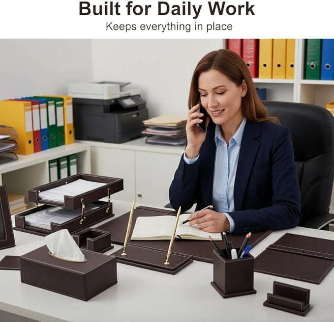 RitPin Desk Set, 11-Piece All-in-One – Executive Desk Accessories & Office - Image 9