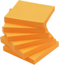 Early Buy Sticky Notes 3x3 Self-Stick Notes Orange Color 6 Pads, 100 Sheets/Pad by EarlyBuy