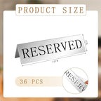 Peryiter Metal Reserved Table Signs Metal Reserved Sign Double Sided Table - Image 2
