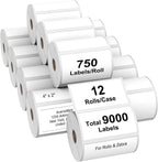 AveneMark 12 Rolls 4" x 2" Direct Thermal Labels