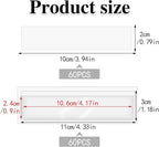 60 Pack 1.2" x 4.3" Self Adhesive Label Holders - Image 2