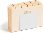 Smead Card Guide, Plain 1/5-Cut Tab (A-Z), 8"W x 5"H, Manila, 25 per Set (57076)