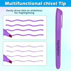 Duchong Highlighters, 30 Packs Purple Highlighter Bright Colors Bulk, Chisel - Image 2