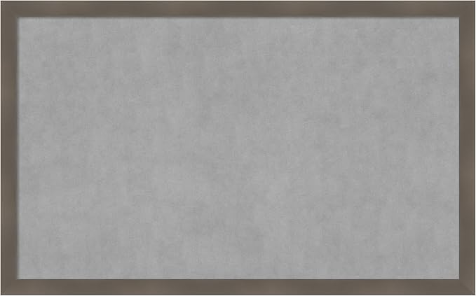 Amanti Art Grey Framed Magnetic Board 26x42 Large Vision Board by AmantiArt