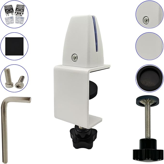 Jhanw Desk Divider Clamp For 1/8" To 0.51" Panel, Adjustable Desk Partition - Image 6
