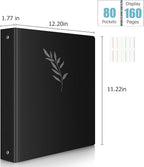 Uquelic 80-Pocket Binder with Plastic Sleeves - Image 4