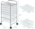 Giantex 6 Storage Drawer Cart Rolling Organizer Cart - Image 3