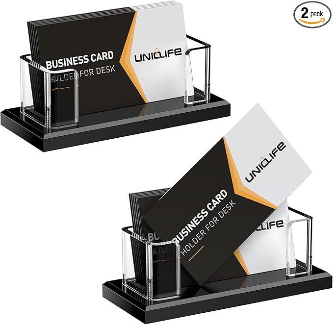 Uniclife 2 Pack Acrylic Business Card Holder by UnicLife