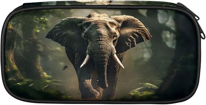 Pardick 3D Elephant Pencil Case，Big Capacity Pencil Pouch Coin Pouch Stationery - Image 2