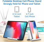 JUSDIQIR Cell Phone Stand for Desk Foldable Cell Phone Holder Desk Tablet - Image 2
