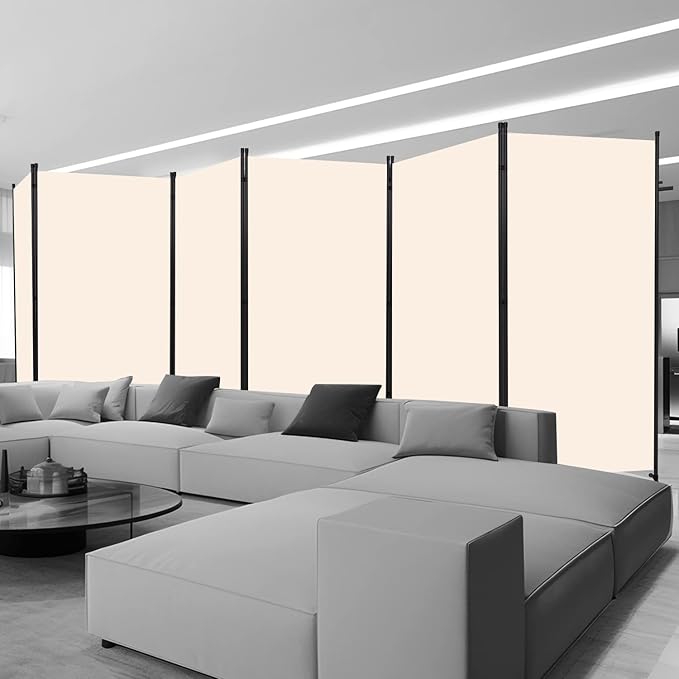 Room Divider 6FT Folding Privacy Screens, 6 Panel Partition Room Dividers - Image 4