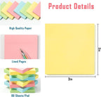 HappyHapi Sticky Notes 3x3 Inches Bulk 36 Pack 3600 Sheets Colored Self-Stick - Image 2