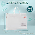 Pendancy Mesh Zipper Pouch A4 Size, Large Double Pocket Lightweight Nylon - Image 2