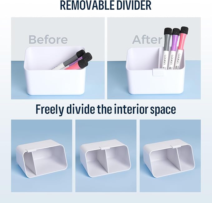 loukin Magnetic & Adhesive Dry Erase Marker Holder - Image 2