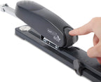 Rapesco 1480 ECO 790 Long Arm Stapler, 50 Sheet Capacity, Charcoal | Heavy-Duty All-Metal Chassis, Includes 2000 Staples, Rotating Anvil for Pinning, Adjustable Paper Guide, for Office