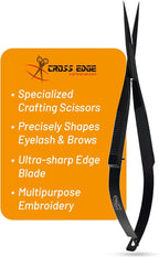 Cross Edge Spring Scissors 5 Inch straight Stainless Steel Precision Eyebrow & by MyLashToolsByCrossEdge