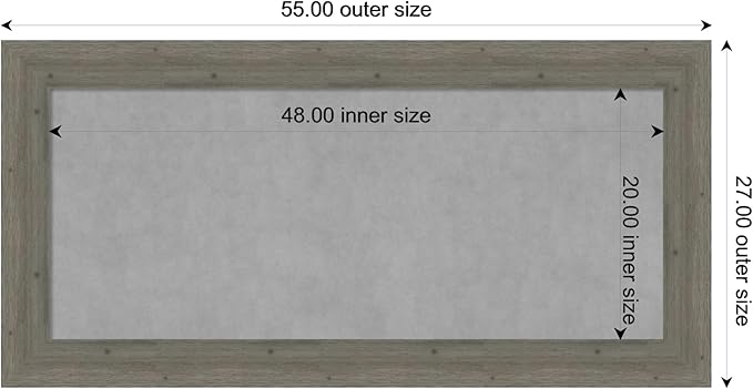 Amanti Art Grey Framed Magnetic Board 27x55 Oversize Vision Board - Image 4