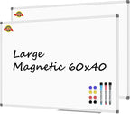Lockways Dry Erase Board 60 x 40 Inch, Large Magnetic White Board Pack of 2 by Lockways