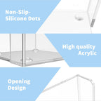 Sticky Note Holder, Clear Acrylic Notepad Holder for 3" x 3" Sticky Note Storage,Acrylic Sticky Note Dispenser for Classroom and Office Desk Organizer