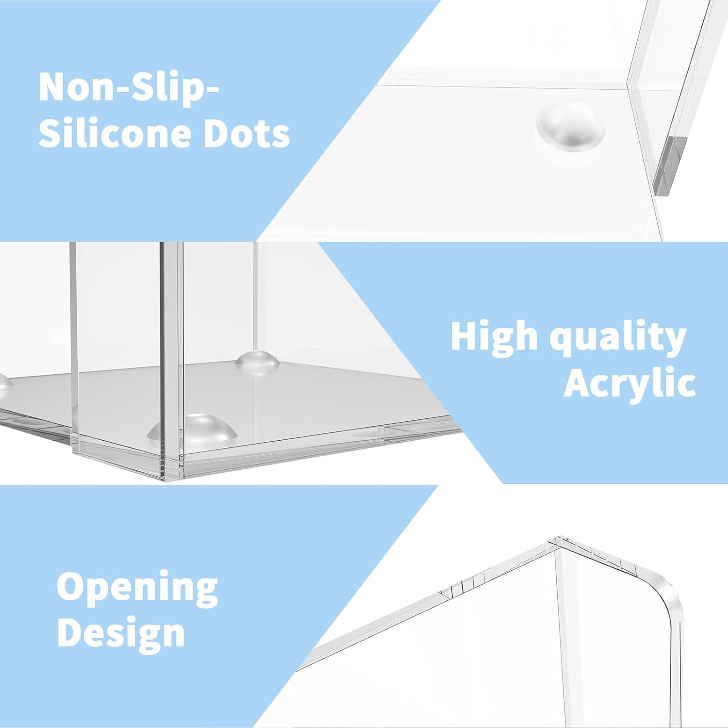 Sticky Note Holder, Clear Acrylic Notepad Holder for 3" x 3" Sticky Note Storage,Acrylic Sticky Note Dispenser for Classroom and Office Desk Organizer
