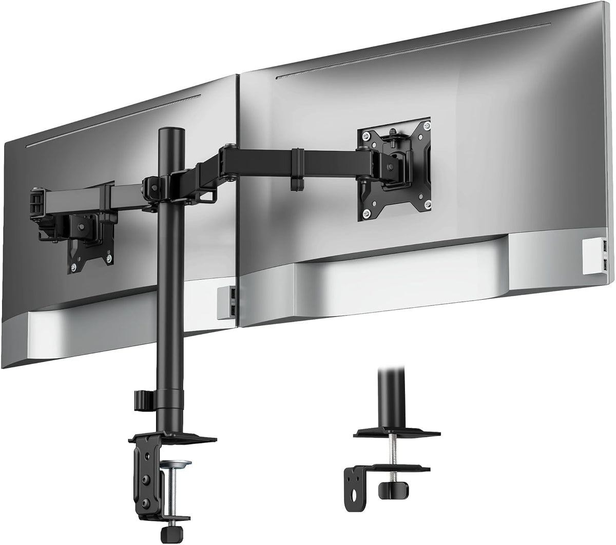 montek heavy-duty dual monitor stand for 17-32", 22, main product view