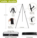 aroic 63" easel stand for display, 3 pack, close-up detail