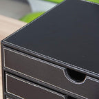 RHCSZ High-end PU Leather Desk Organizer File Cabinet Executive Office Supplies - Image 6