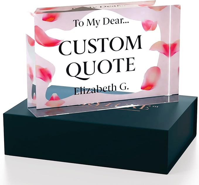 Personalized Gifts, Custom Quote Block Letter Board, Crystal-Clear Acrylic - Image 3