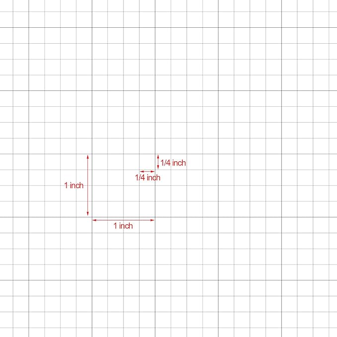 Fuyoooo 25 Sheet Graph Paper Pad 24" x 36" Large Graph 1" and 1/4" Ruled Grid - Image 3