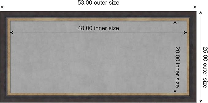 Amanti Art Black Framed Magnetic Board 25x53 Oversize Vision Board - Image 4