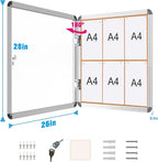 Mifuro 2 Pack 28"x26" Enclosed Bulletin Board, Lockable Weather-Resistant - Image 5