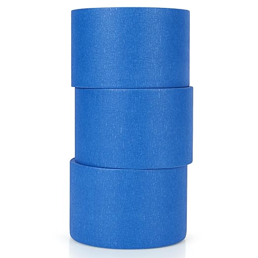 NEOACT 3 Rolls Blue Painters Tape 3 Inches, 55 Yards Masking Tape No Residue by NEOACT