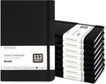 KODAPAGE Black A5 Liend Journal Notebook, 7mm College Ruled Notepad, Journaling by KODAPAGE