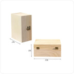 unfinished wooden box with lid rectangle crafts wood shown in use