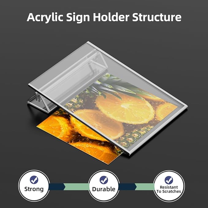 PPH-Sisy Clear Acrylic Sign Holder 4X6 - Image 4