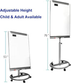 BIBOC Mobile Dry Erase Board – 40x26 inches Magnetic Portable Whiteboard Stand - Image 2