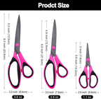 Zicolu Craft Scissors Set, Sharp Scissors All Purpose Heavy Duty, Teflon - Image 4