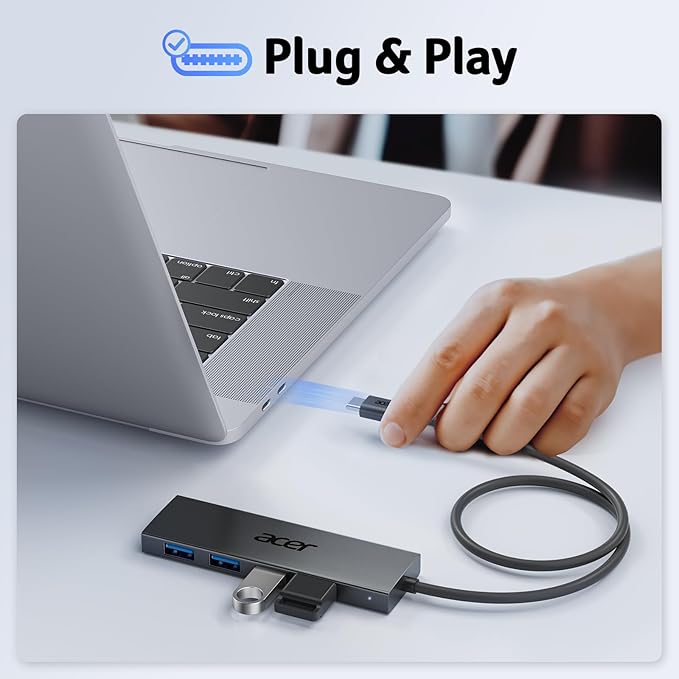 Acer USB C Hub 4 Ports, USBC Splitter - Image 5