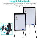 DexBoard 2 Pack Whiteboard Easel 36" x 24" Height Adjustable, Magnetic Dry - Image 2