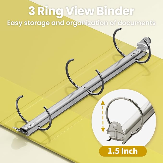 SUNEE 3 Ring Binder 1.5 Inch 1 Pack - Image 3