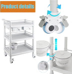 Rolling Utility Cart, Qiwey Medical Utility Cart - Image 4