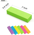 30 Pads 0.6x2 Inch Sticky Notes Flags Tabs Page Markers 6 Bright Color Sticky - Image 2